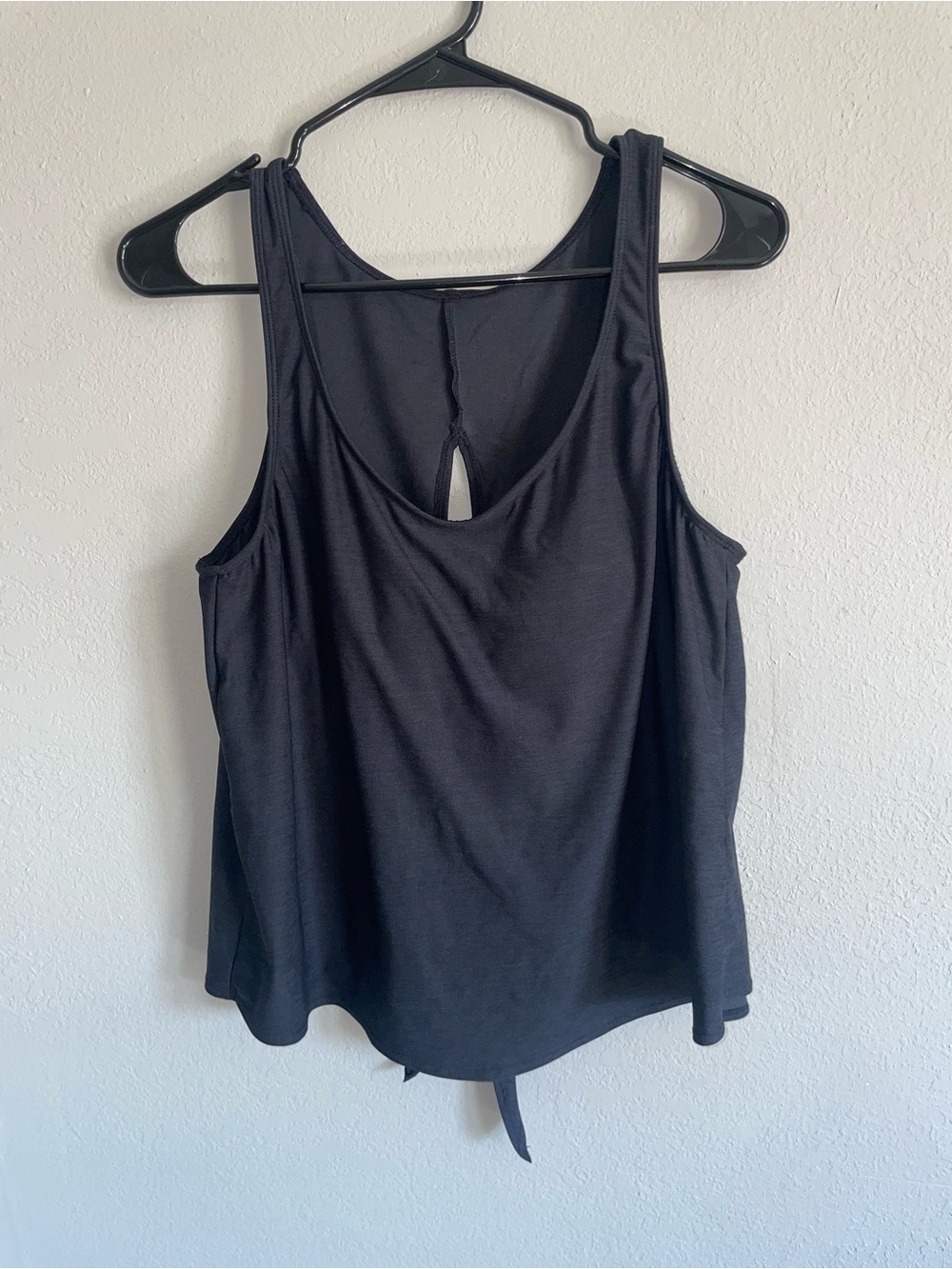 Women’s Black Tank Top with Keyhole Back bikini/bathing suit top